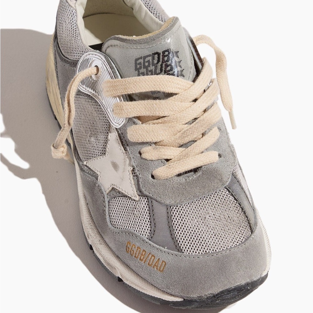 Golden Goose Women's Running Dad-Star Sneaker Suede Silver Mesh BNIB - Picture 9 of 14